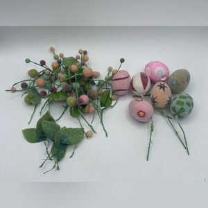 Vintage Sugared Easter Egg Wire Floral Picks Lot of 35